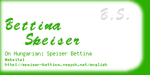 bettina speiser business card